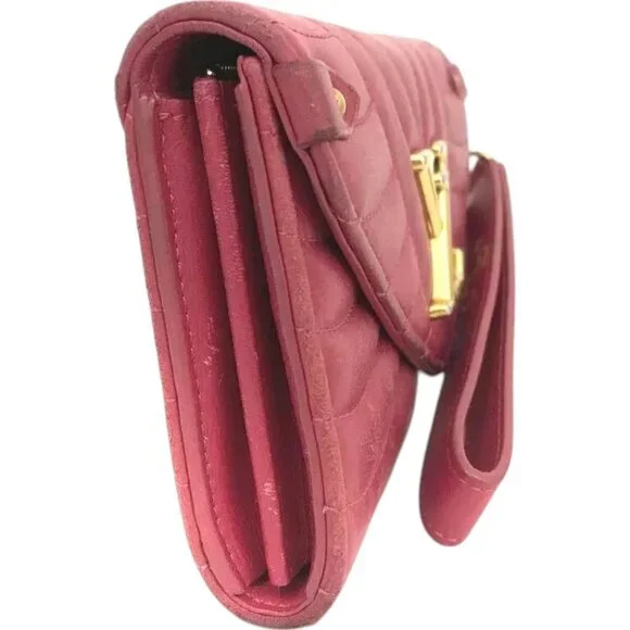 642340BS (X5) Louis Vuitton Wallet Long New Wave Pink Leather - Picture 4 of 10